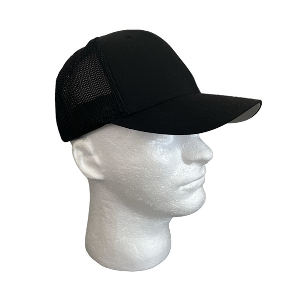 Mesh FlexFit Yupoong Black‎ Big Bite Inc Hat Stretch Flex Hat Fitted Unisex - Picture 3 of 8